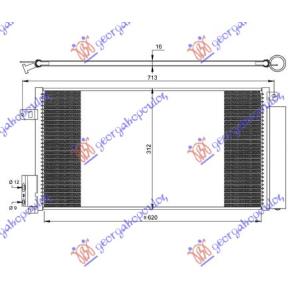 HLADNJAK KLIME BENZIN-DIZEL (62.7x29.5) LANCIA DELTA (2008-2014) (OEM: 55700408)