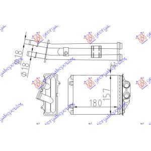 GREJAC KABINE (M) +/-AC 180x157 FIAT PANDA (2003-2014) (OEM: 1582253, 77362540)