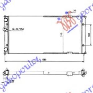 HLADNJAK MOTORA 2.0i 16V-1.9TDi (63x32) SEAT IBIZA (1993-1995) (OEM: 6K0121253AC)