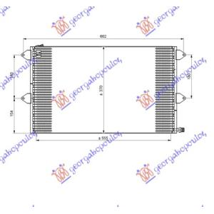 HLADNJAK KLIME (55x35x2.0) SEAT IBIZA (1993-1995) (OEM: 6K0820413A, 6K0820413B, 6K0820413C)