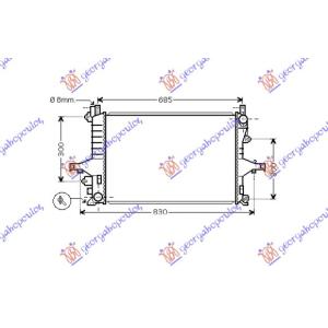 HLADNJAK MOTORA +/- A/C MANUAL (62x42.6) VOLVO S80 (1999-2006) (OEM: 8602413)