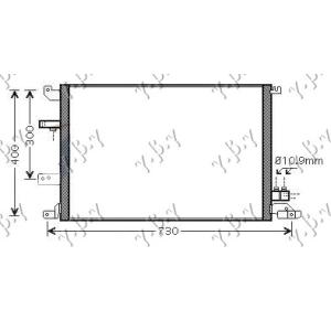 HLADNJAK KLIME BENZIN-DIZEL (59.5x43) VOLVO S80 (1999-2006) (OEM: 30648954, 30781281, 31267200)