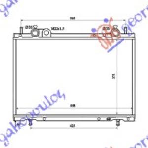 HLADNJAK MOTORA 1.9 TD (37.5x56.3x42) FIAT BRAVA (1995-2003) (OEM: 46405919, 71736178, 71736183)