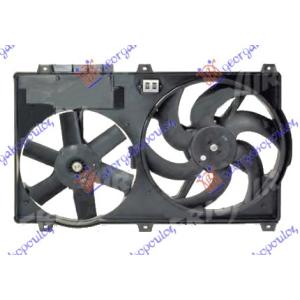 VENTILATOR KOMPLET DUPLI (BENZIN-DIZEL) +A/C FIAT DUCATO (1994-2002) (OEM: 125338, 125339, 1253A0)