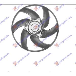 VENTILATOR (MOTOR+OKVIR) DIZEL 335mm PEUGEOT PARTNER (1996-2002) (OEM: 1250F1, 1254.74, 125364)