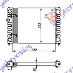 HLADNJAK 1.0-1.3-1.4 BENZIN-1.7-1.9 SDi -AC (43x32) SEAT IBIZA (1997-1998) (OEM: 6K0121253C, 6K0121253J)