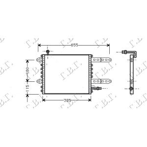 HLADNJAK KLIME (33.5x36.5x2.1) SEAT AROSA (1997-2000) (OEM: 6N0820413B, 6X0820413A)