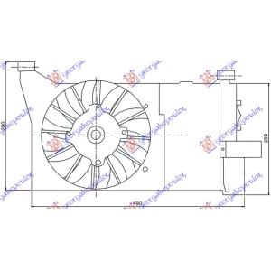 VENTILATOR A/C 900i-S-1.1 FIAT SEICENTO (1998-2001) (OEM: 46519308)