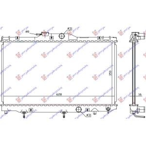 HLADNJAK MOTORA 1.4 BEN +/-A/C (63x35) TOYOTA COROLLA (E 11) (2000-2002) (OEM: 16400-0D030, 16400-0D040, 16400-0D050)