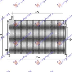 HLADNJAK KLIME 0.8 6V - 1.0 8V (50x30.2x2.0) DAEWOO MATIZ (2000-2005) (OEM: 96566331)