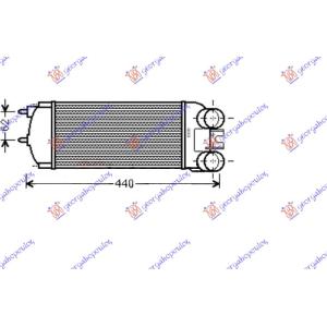 HLADNJAK INTERCULERA 1.6 HDI (300x148x85) PEUGEOT PARTNER (2002-2008) (OEM: 0384.G5, 0384G5, 9645965180)