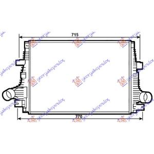 HLADNJAK INTERCULERA 1.8 TBi-1.9--2.4 JTDM(60x41 ALFA ROMEO 159 (2005-2011) (OEM: 60692222)