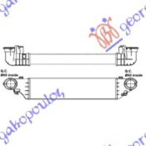 HLADNJAK INTERCULERA 2.2-2.7 CDi (650x127x62) MERCEDES C CLASS (W203) SDN/S.W. (2003-2007) (OEM: 2035000500)