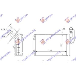 GREJAC KABINE (M) (+/-AC) (234x157) RENAULT MEGANE SCENIC (1996-1998) (OEM: 7701033457)