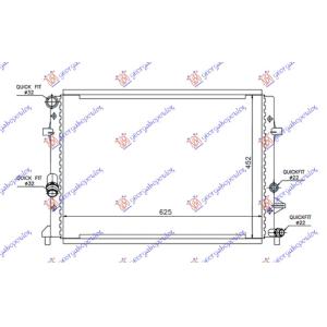 HLADNJAK MOTORA 1.9-2.0DIZ (650x400) (MEHAN) SKODA OCTAVIA 5 (2008-2013) (OEM: 1K0121251AK, 1K0121251AM, 1K0121251CL)