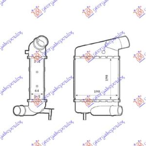 HLADNJAK INTERCULERA 1.2TCE/1.5DCi(183x189x64) RENAULT TWINGO (2007-2012) (OEM: 8200369311)