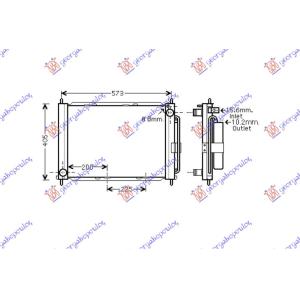 HLADNJAK MOTORA (+AC) (51x38x38) (VALEO) RENAULT TWINGO 2007-2012 (CN0) (OEM: 8200369308)
