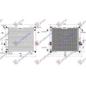 HLADNJAK MOTORA I KLIME 1.2 BENZIN (MANUELNI/AUTOMATSKI) (434x388) 03- (NISSENS) RENAULT TWINGO 2007-2012 (CN0) (OEM: 7701059051)