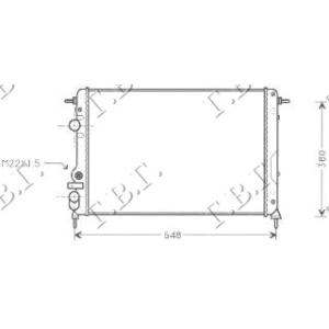 HLADNJAK MOTORA 1.4 - 1.6 - 1.8 - 2.2M/A +A/C (58.5x41 RENAULT MEGANE SCENIC (1999-2003) (OEM: 7700425842)