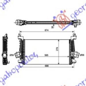 HLADNJAK INTERKULERA 1.4 - 1.6T.BEN1.3 - 1.7CDTI (56x28 OPEL ASTRA H (2004-2010) (OEM: 1302144)