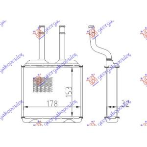 GREJAC KABINE (B) +/ - AC (160x190) OPEL CORSA B (1993-1995) (OEM: 1618020)