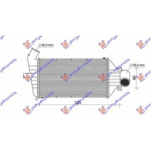 HLADNJAK INTERKULERA 2.2 BENZIN 01 - 1.7 DIZEL 240x127 OPEL ASTRA G (1998-2004) (OEM: 1300405, 9119480, 09129353)