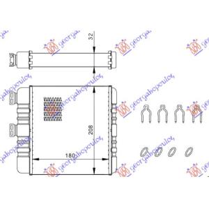 GREJAC KABINE (B) + / -AC (180 x20 8) BEHR TY OPEL ZAFIRA TOURER (2011-2016) (OEM: 1618297, 9117283, 13287939)