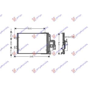 HLADNJAK KLIME 04 - (55x38x1.6) OPEL TIGRA CABRIO TWINTOP (2004-2009) (OEM: 1850114)