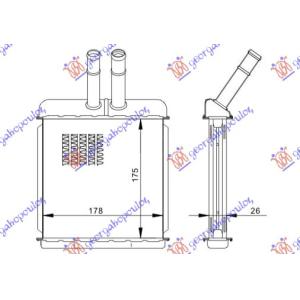 GREJAC KABINE (B) +/ - AC (175x178) DAEWOO LANOS H/B (1997-2008) (OEM: 96190674)