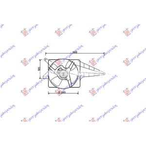 VENTILATOR 1.0 - 1.2cc - A/C OPEL CORSA B (1997-2000) (OEM: 1314532, 1341279)