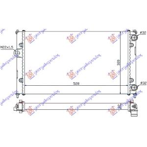 HLADNJAK MOTORA 1.6/1.8 8V (-AC) (52x32) (NRF) VW POLO CLASSIC 1995-2002 (6V2) (OEM: 6K0121253H, 6K0121253S)