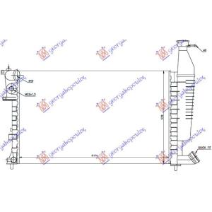 HLADNJAK 1.4 - 1.6 - 1.8 +/ - AC (61x37.7x23)SA ZA CITROEN BERLINGO (1996-2002) (OEM: 1330.47, 133047)