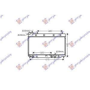 HLADNJAK MOTORA 1.4 8V +/ - A/C AUT 04 - (32.5x65 HONDA JAZZ (2001-2008) (OEM: 19010-PWA-E01, 19010-PWA-J51, 19010PWAE01)