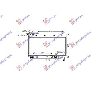 HLADNJAK MOTORA 1.4 8V (AUTO) (+/-AC) (32.5x65) 04- (KOYO) HONDA JAZZ 2001-2008 (GD/GE3/GE2) (OEM: 19010-PWA-E01, 19010PWAE01, 19010PWAJ51)