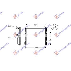 HLADNJAK KLIME 1.4-1.6-1.8 (33x33x2.5) ROVER 214/414 (1993-1995) (OEM: JRB100190)