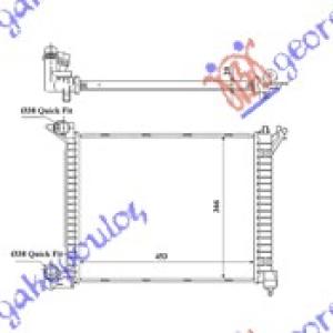 HLADNJAK MOTORA 1.4 T.D. (45.5x36.6x24) MINI COOPER/ONE (R50/R53) (2002-2006) (OEM: 7788753)