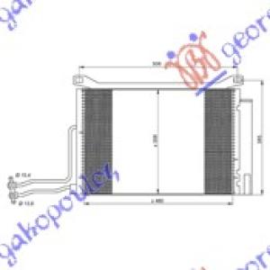 HLADNJAK KLIME 1.4 T.D (48x36x1.6) MINI COOPER/ONE (R50/R53) (2002-2006) (OEM: 6453.6918597, 64536918597)