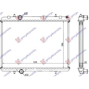 HLADNJAK MOTORA 1.6 HDi (38x56.2x3.2) (LEMLJEN SPOJ) (NRF) CITROEN BERLINGO 2002-2008 (MF) (OEM: 1330.K0, 1330K0)