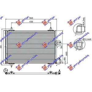 HLADNJAK KLIME 1.9 - 2.0 BENZIN - DIZEL (52x36x1.6 CITROEN BERLINGO (2002-2008) (OEM: 6455Y9)