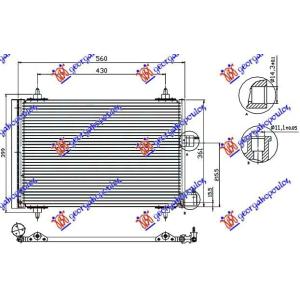 HLADNJAK KLIME BENZIN 1.9/2.0 DIZEL (520x360x16) (NRF) CITROEN BERLINGO 2002-2008 (MF) (OEM: 6455Y9)