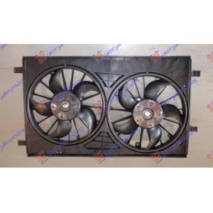 VENTILATOR KOMPLET BENZIN - DIZEL DUPLI JEEP COMPASS (2007-2011) (OEM: 5159099AA, 68002661AA, 68004051AA)