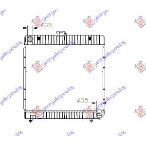 HLADNJAK MOTORA BENZIN - DIZEL (42x50) MANUAL MERCEDES E CLASS (W123) (1976-1982) (OEM: 1235012901)