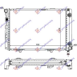 HLADNJAK MOTORA 2.0 - 2.5 D - TD (53x37)MANU/AUTOM MERCEDES E CLASS (W124) (1985-1992) (OEM: 1245000503, 1245002403)