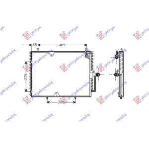 HLADNJAK KLIME 2.0 - 2.3i (53.8x43.5) MERCEDES E CLASS (W124) (1985-1992) (OEM: 1248301770)