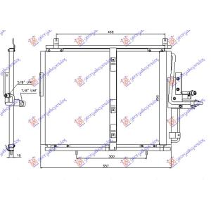 HLADNJAK KLIME 260 - 280 E/4MATIC - 300 E/24V/AMG MERCEDES E CLASS (W124) (1985-1992) (OEM: 1248301270, 1248301670)