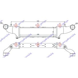 HLADNJAK INTE.2.0i - 16VCOM. - 2.2CDi - 2.5TDi43x1 MERCEDES C CLASS (W202) (1993-1999) (OEM: 2025001000, A2025001100)