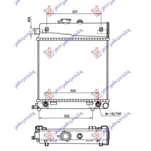 HLADNJAK 1.8 - 2.0 - 2.2 - 2.3 MAN/AUT - A/C (36x43 MERCEDES C CLASS (W202) (1993-1999) (OEM: 2025005103, 2025005203, 2025006103)