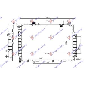 HLADNJAK 2.5 CDi (61.5x42) MERCEDES C CLASS (W202) (1993-1999) (OEM: 2025005503, 2025005603)