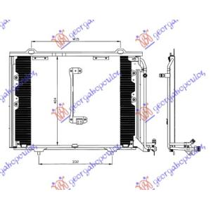 HLADNJAK KLIME (55.2x40.6x25) MERCEDES C CLASS (W202) (1993-1999) (OEM: 2028300870)