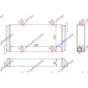 GREJAC KABINE (M) +/ - AC (295x152) MERCEDES 190E (W201) (1984-1993) (OEM: 0028355401)